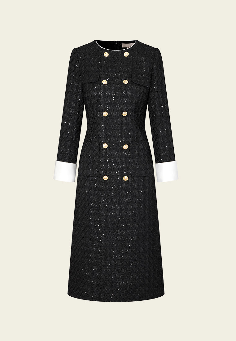 sequin houndstooth dress ASOS LUXE - Sequin Houndstooth Halter Mini Dress - Women - Polyester - 10 US