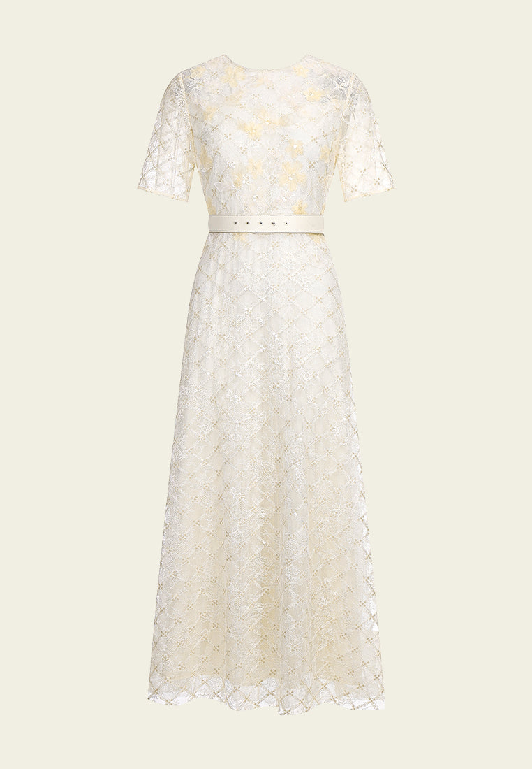 beige lace summer dress Beige Lace Dress XS main image 0