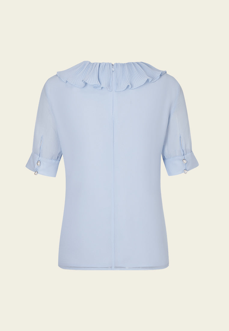 Light blue 2024 chiffon blouse