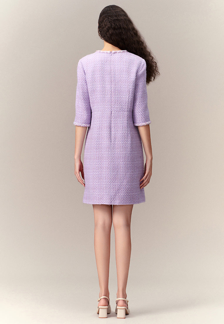 MOISELLE Lilac Lady's Tweed Dress MOISELLE Lilac Lady's Tweed Dress