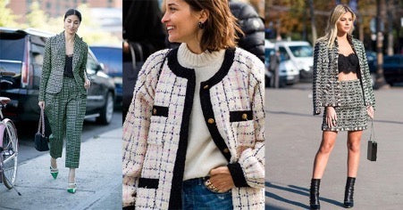 Ladies′ Plaid Tweed Jacket in Chanel′s Style - China Tweed and