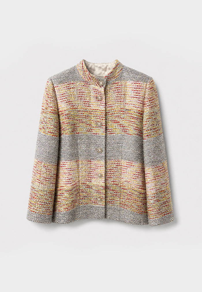Gris Jardin Texturé Jacket