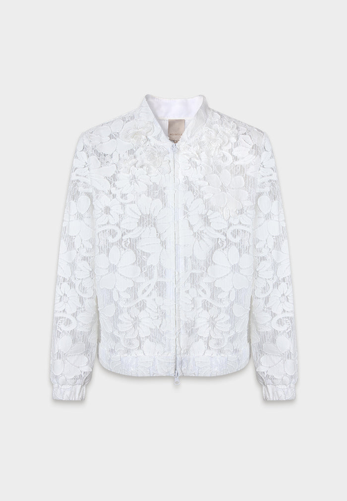 Blanc Florale Sportif Jacket