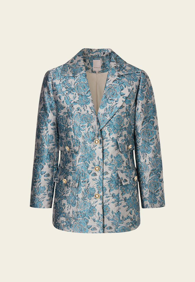 Prestige Floral Pattern Coat