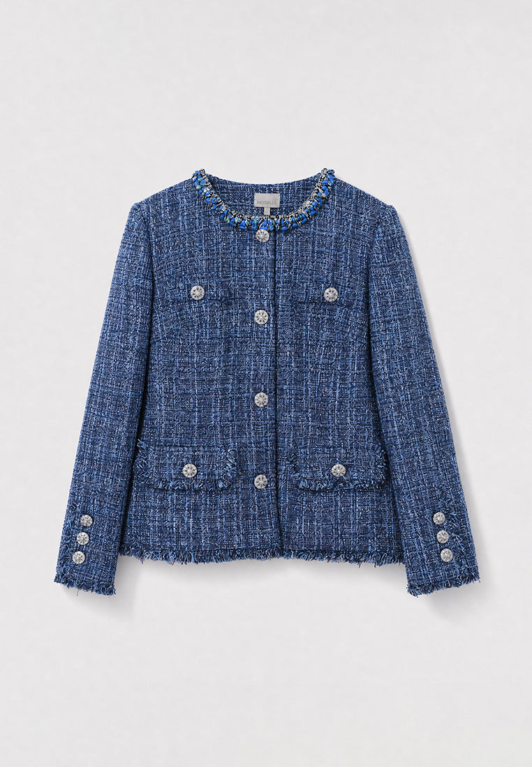 Blue Tweed Bijou Jacket