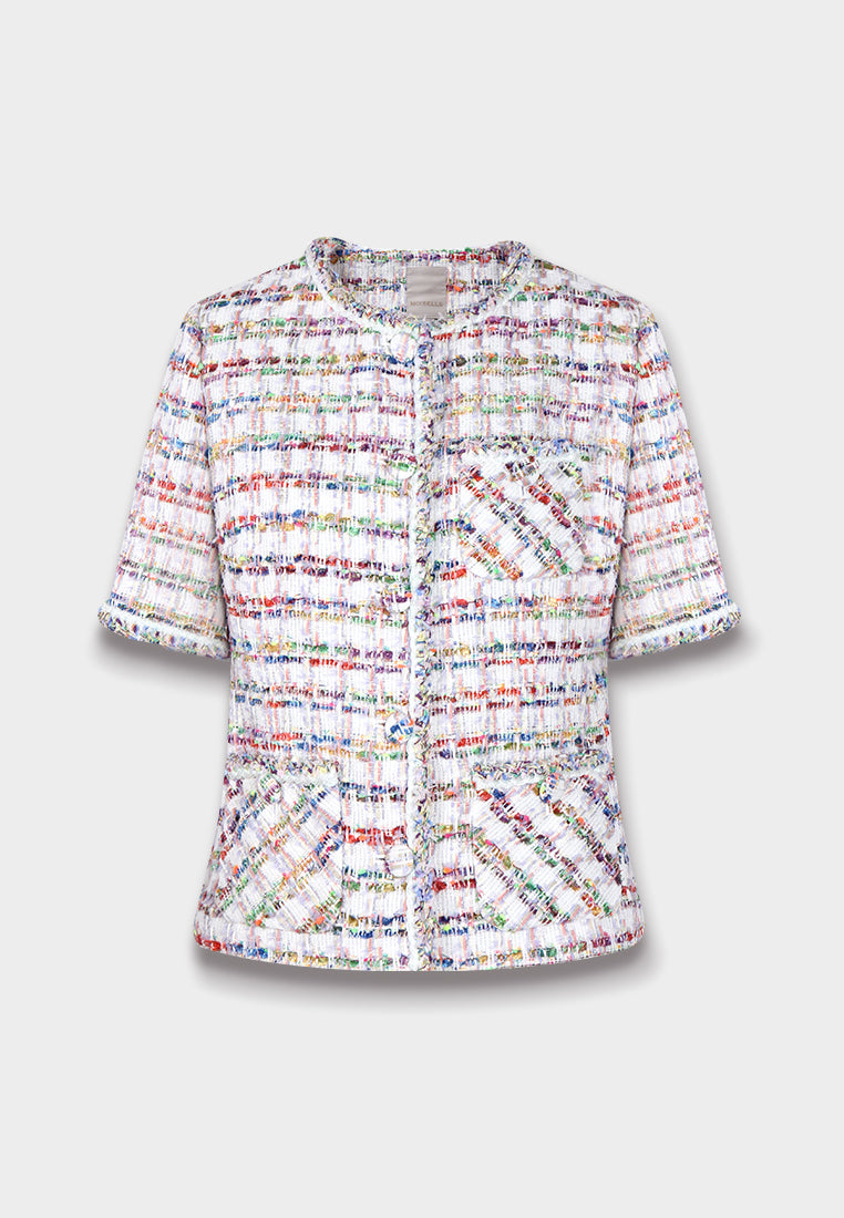 Chromatic Weave Tweed Jacket