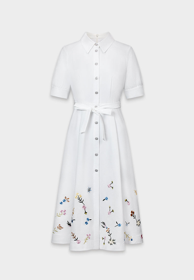 Chroma Blossom Brodé Dress