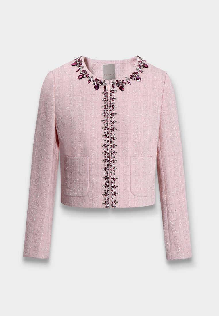 Rose Bijou Cropped Jacket