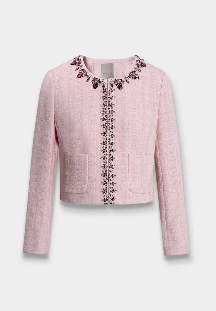 Rose Bijou Cropped Jacket
