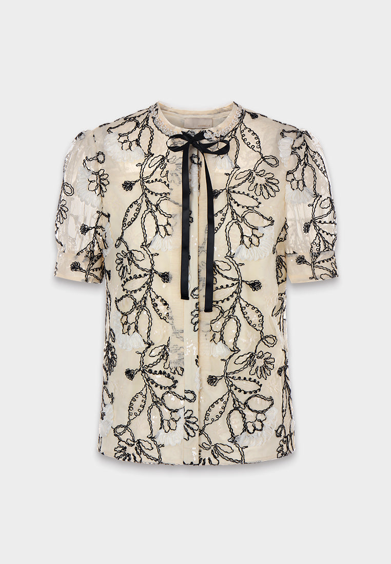 Floral Victorian Boho Blouse