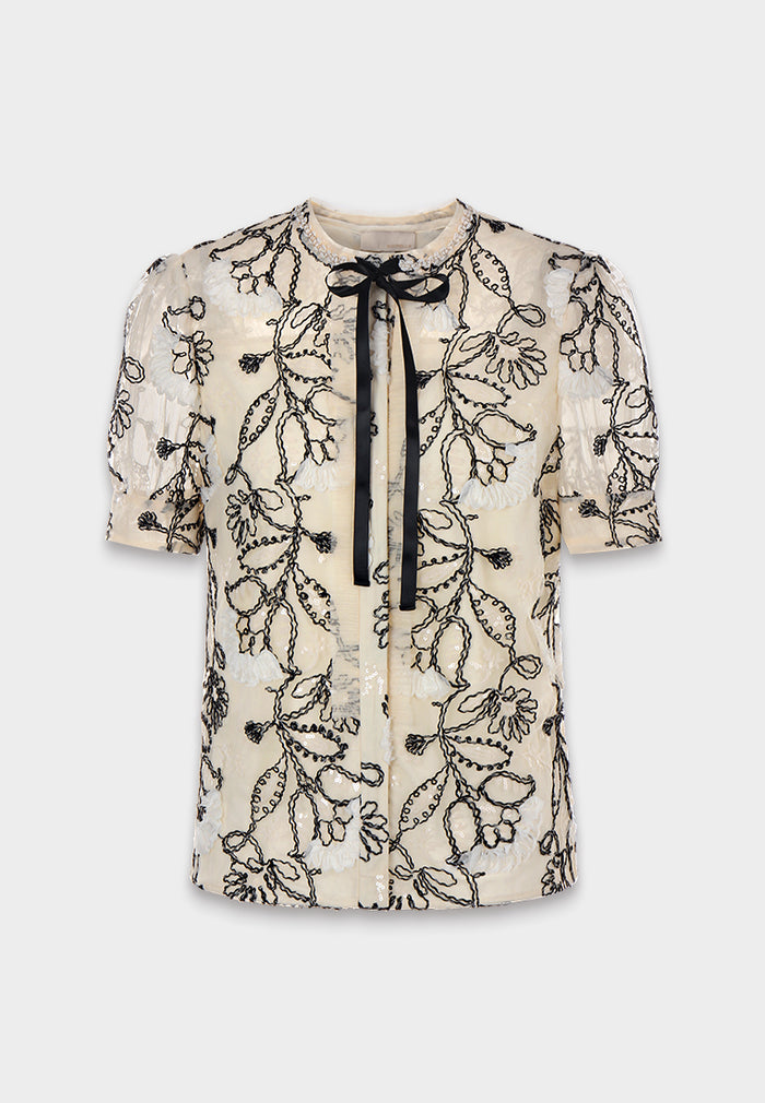 Floral Victorian Boho Blouse