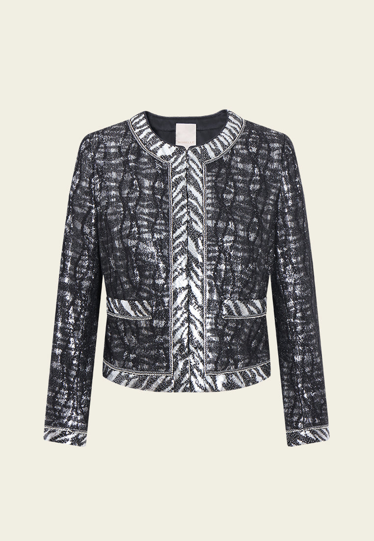 Lumière Abstract Tweed Jacket