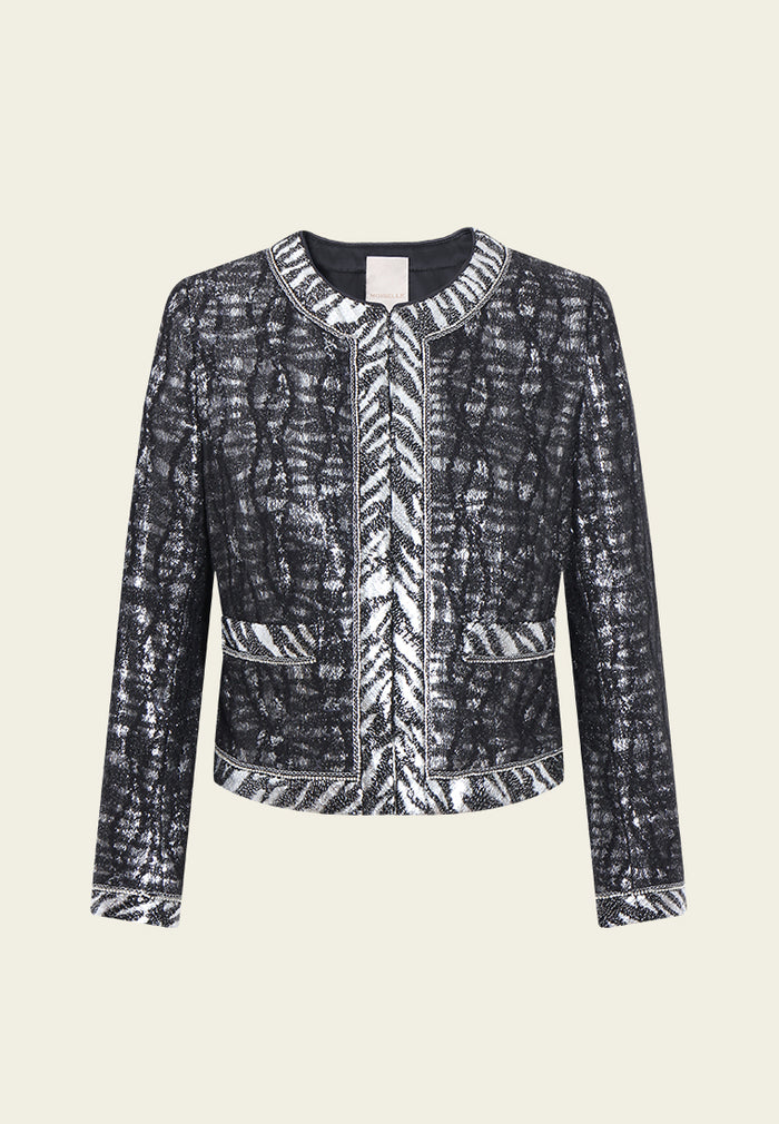 Lumière Abstract Tweed Jacket