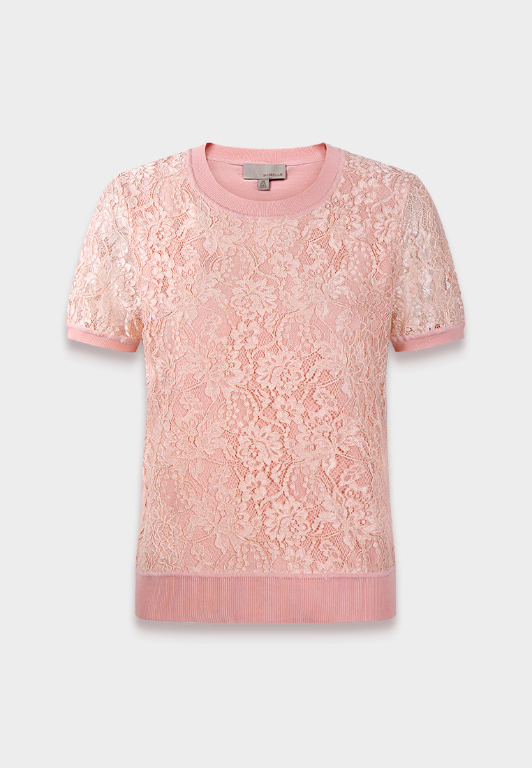Blush Elegance Lace Top