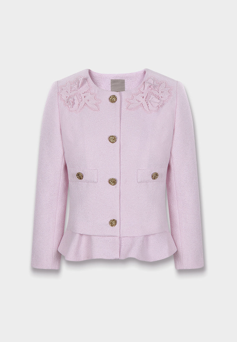 Rose Éclat Embroidered Blazer