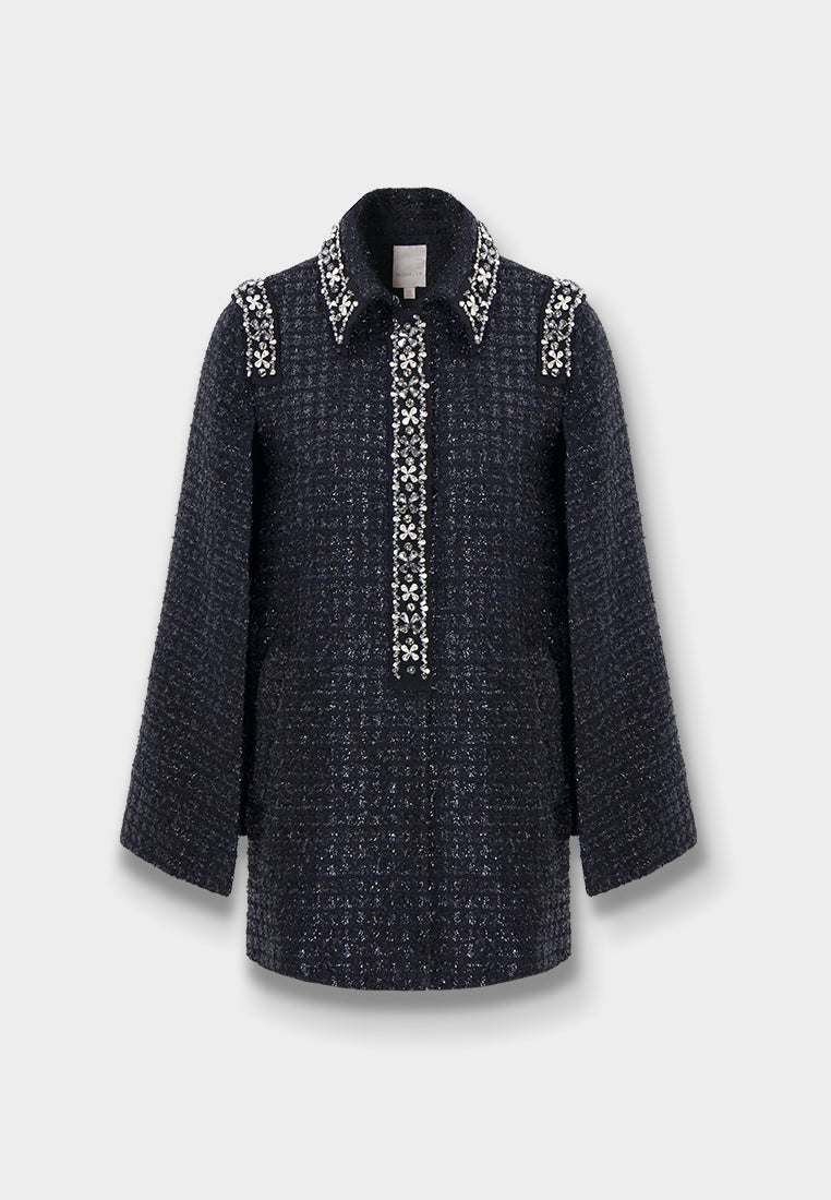Éclat Cristal Embellished Tweed Jacket