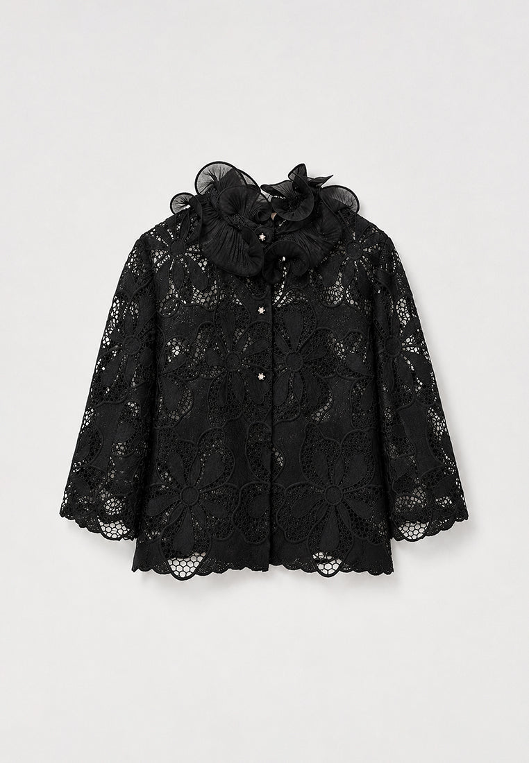 Noir Jardin Couture Lace Jacket