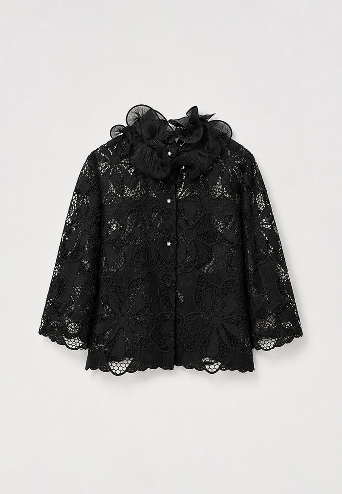 Noir Jardin Couture Lace Jacket
