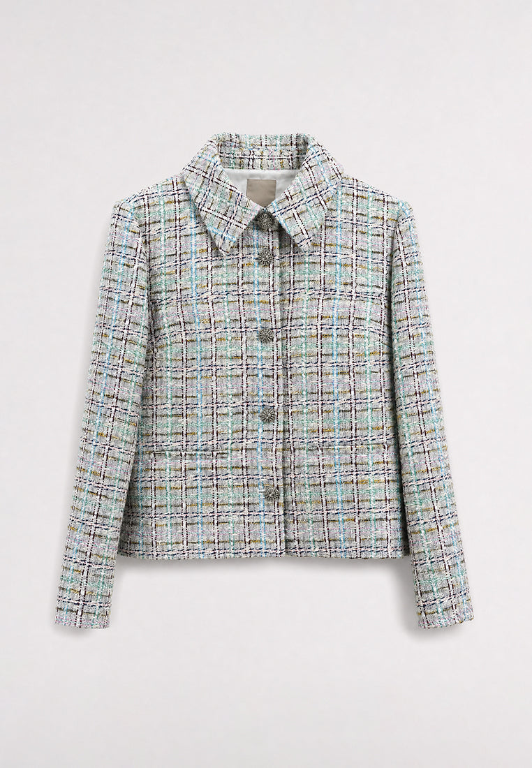 Pastel Tweed Carreau Jacket