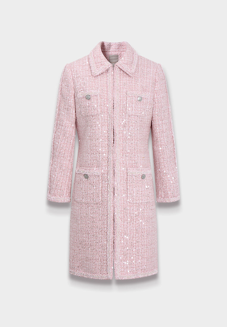 Rose Éclat Pocket Coat
