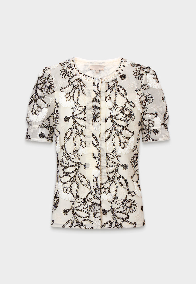 Floral Dentelle Blouse