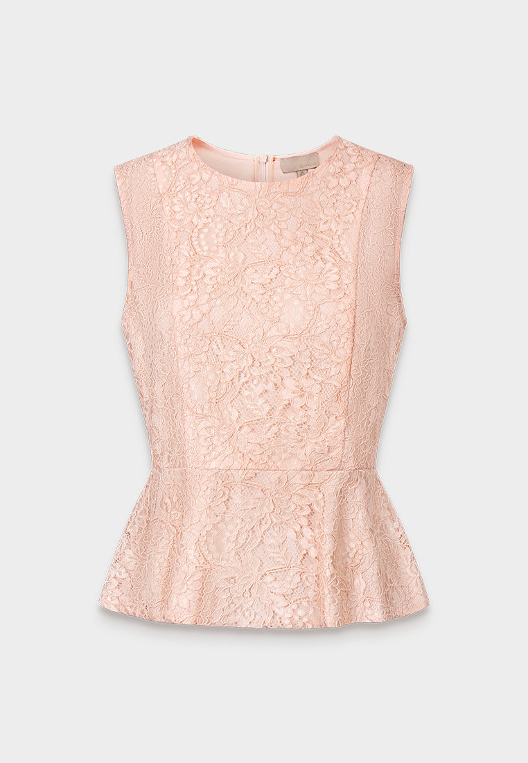 Dentelle Peplum Top
