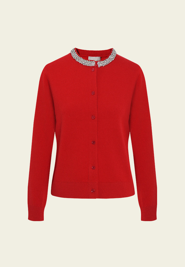 Broderie Fleurie Ribbed Knit Top