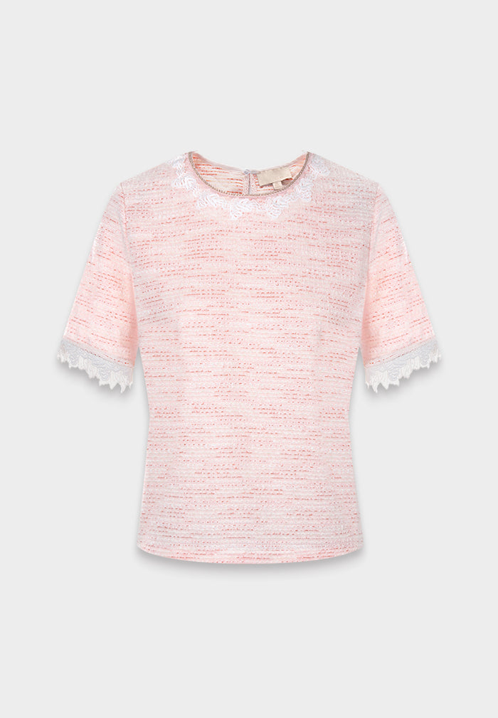 Knit Lace Trimmed Heritage Top