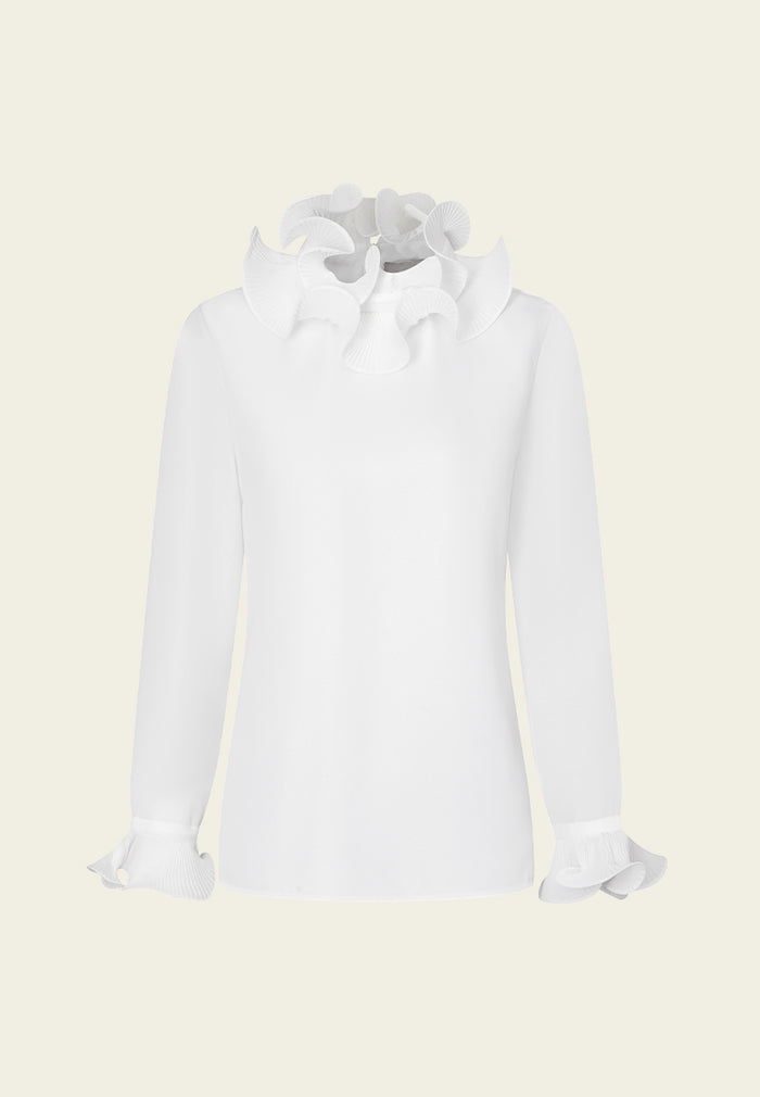 Sculpture Ruffled-trim Blouse