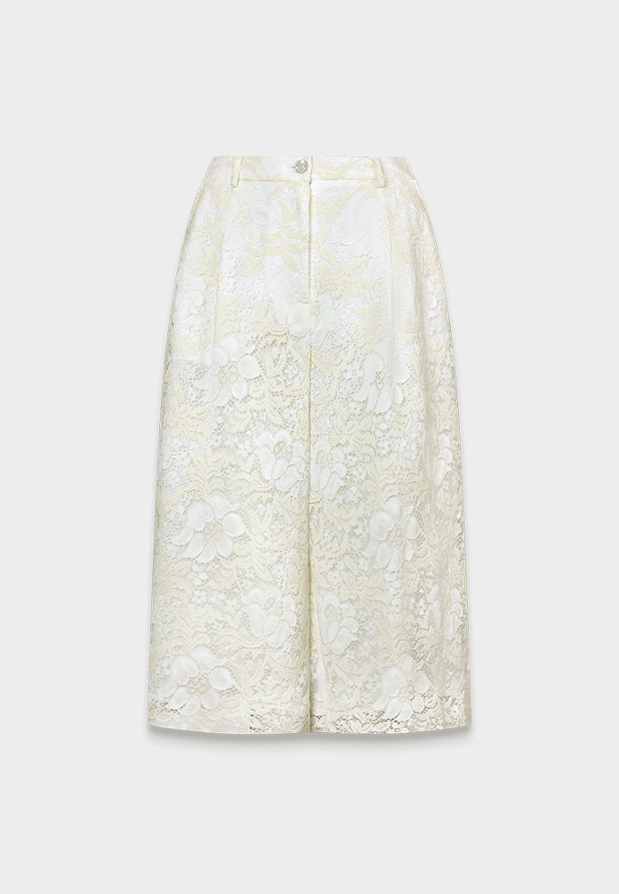 Perla Élégance Lace Wide Leg Pants
