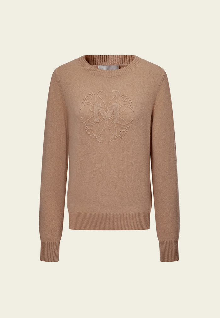 Ribbed -trim Logo-appliqué Jumper