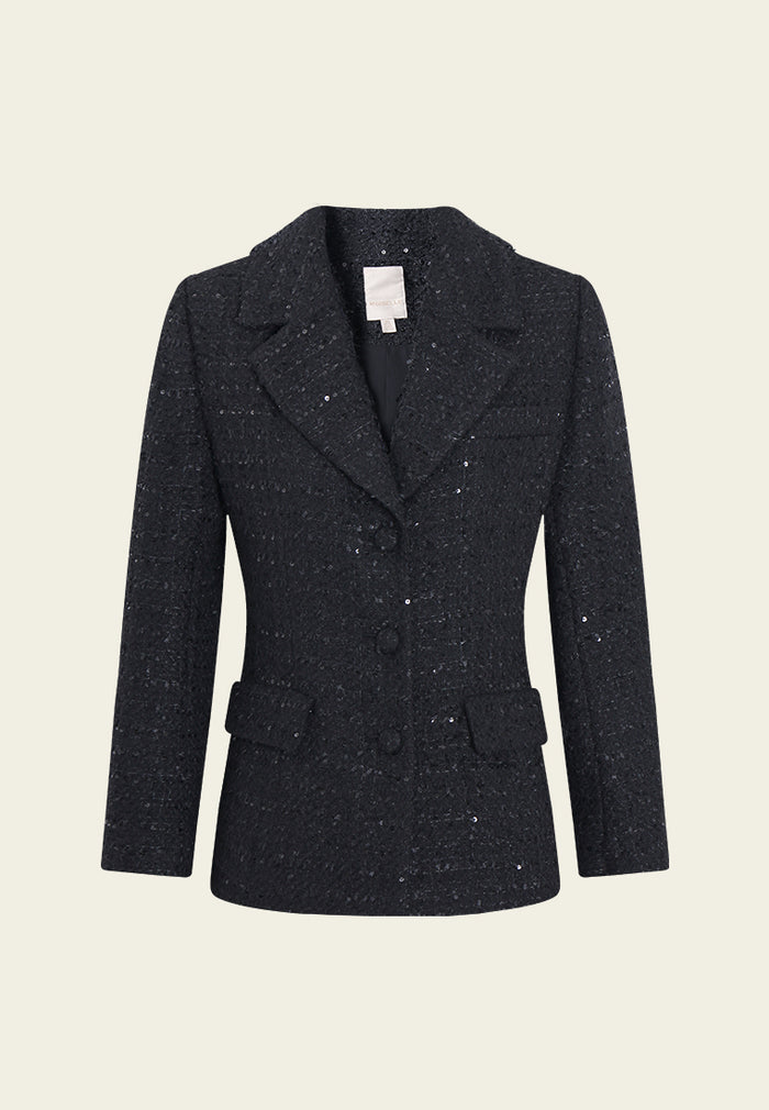 Tweed Precision Triple-Button Blazer