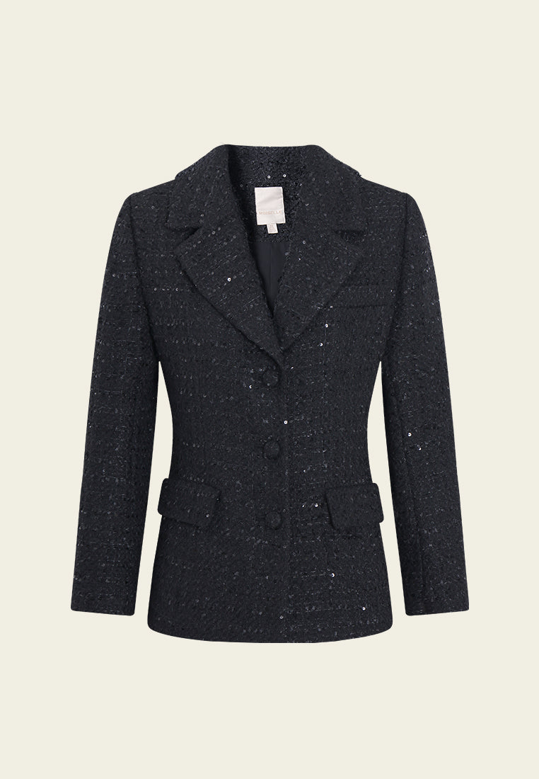 Tweed Precision Triple-Button Blazer