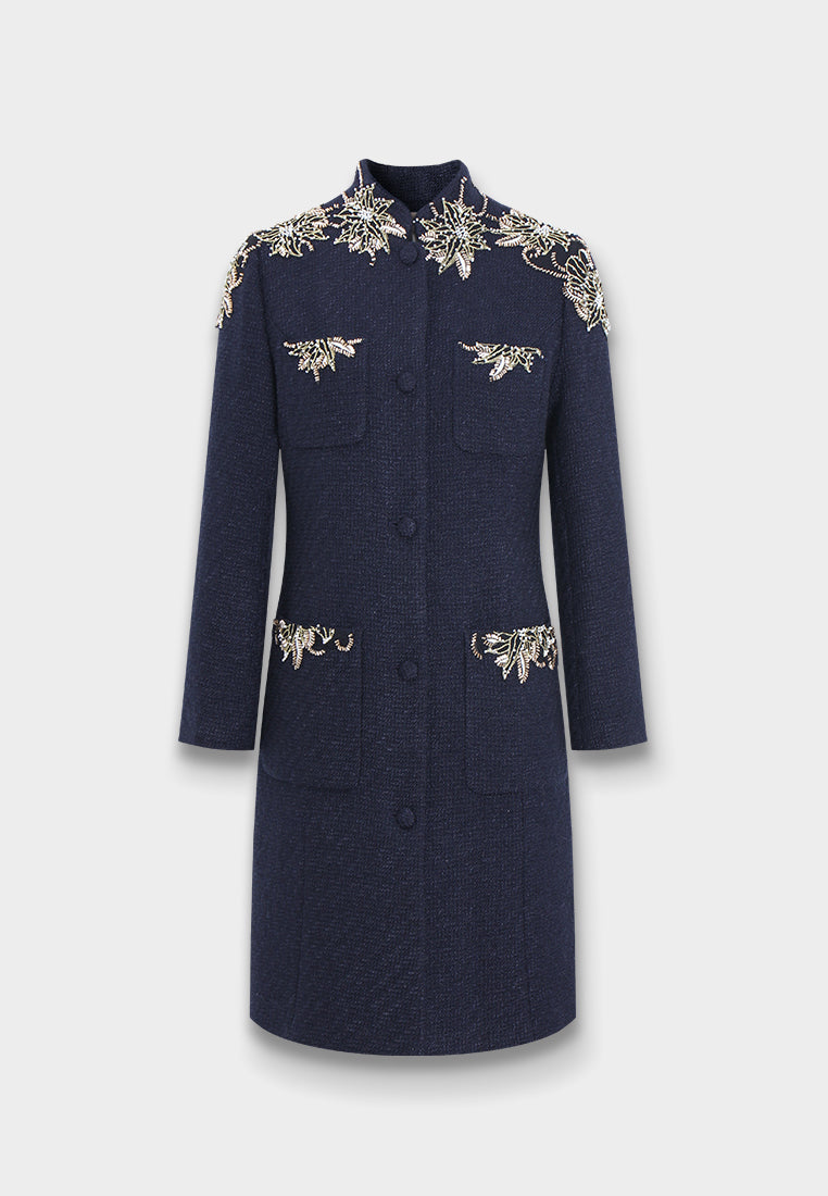 Brume Brodé Embroidered Tweed Coat