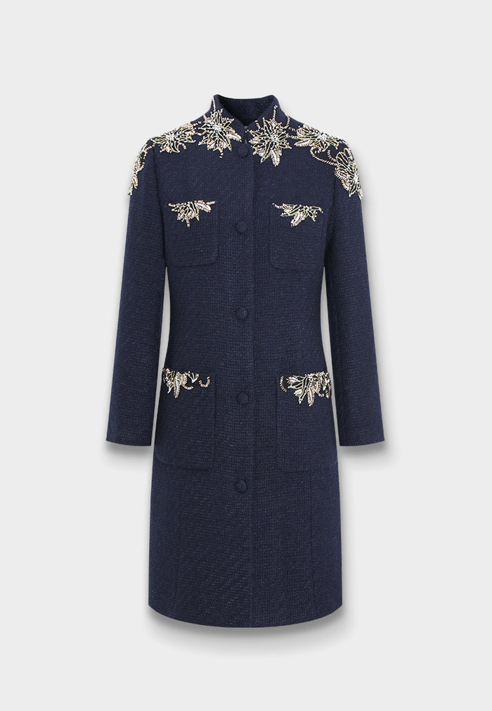 Brume Brodé Embroidered Tweed Coat