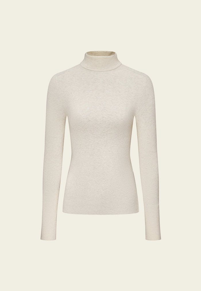 Turtle-Neck Slim-Fit Jersey Top