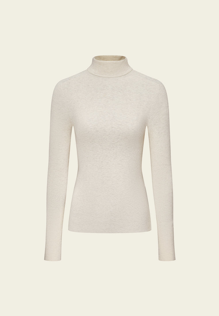 Turtle-Neck Slim-Fit Jersey Top