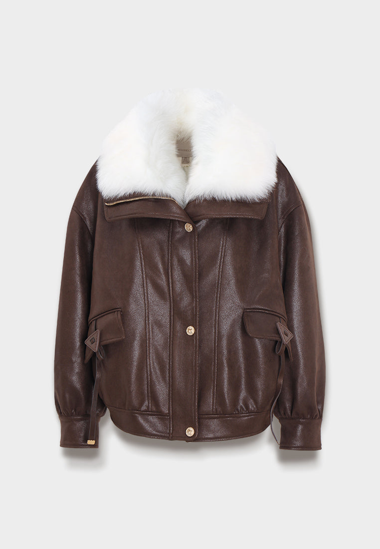 Frosted Fitted Leather Jacket