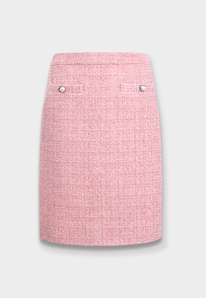 Rose Perle Tweed Skirt