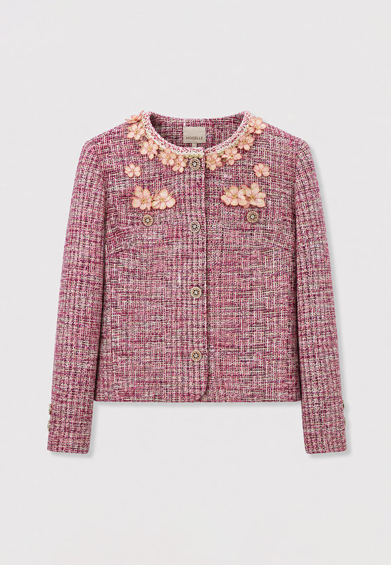 Rose Tweed Fleur Bijou Jacket