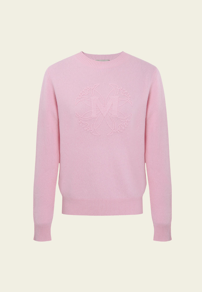 Emblem Embossed Knit Sweater