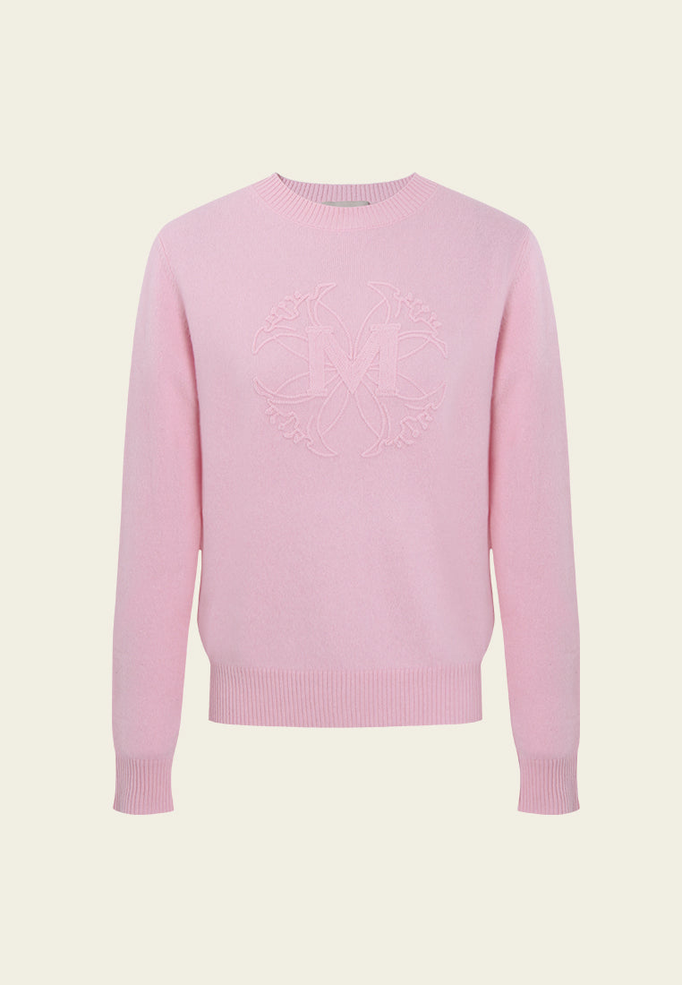 Emblem Embossed Knit Sweater