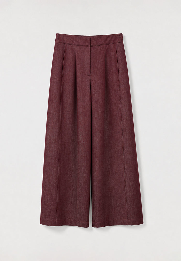 Rouge Crêpe Plissé Culottes