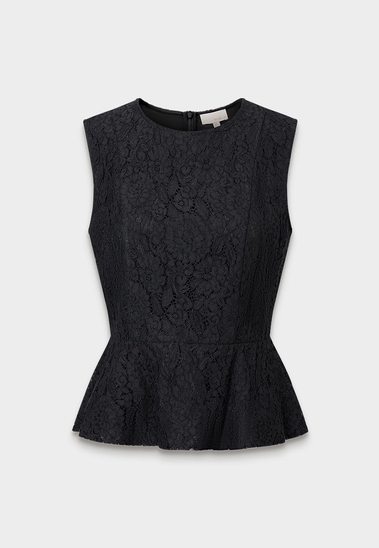 Dentelle Peplum Top