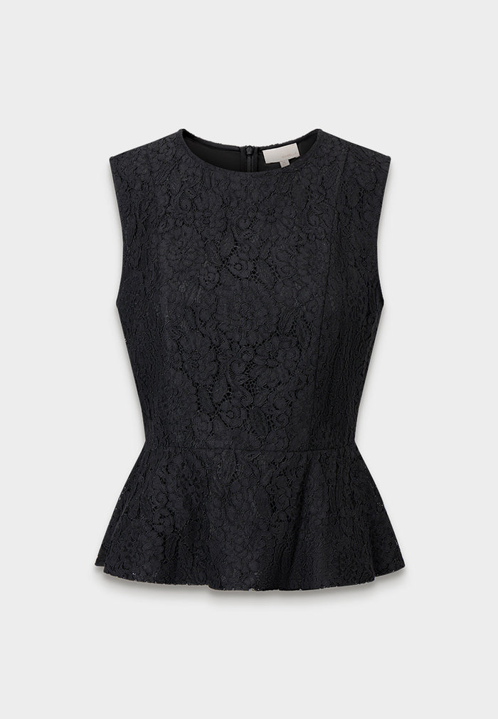 Dentelle Peplum Top
