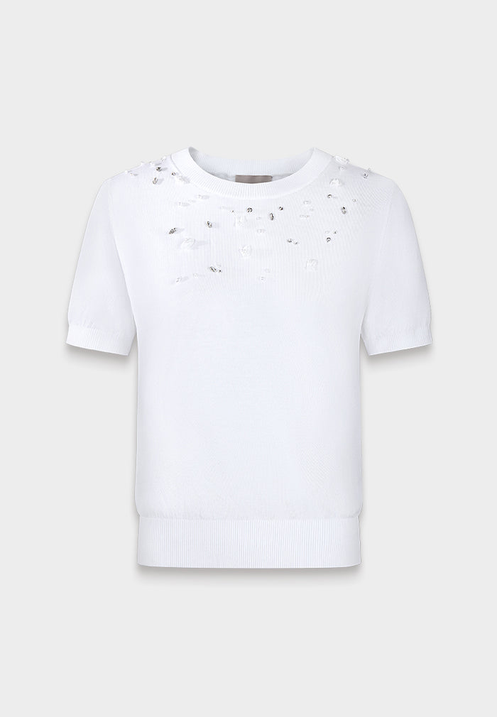 Ivory Sparkle Knit Top