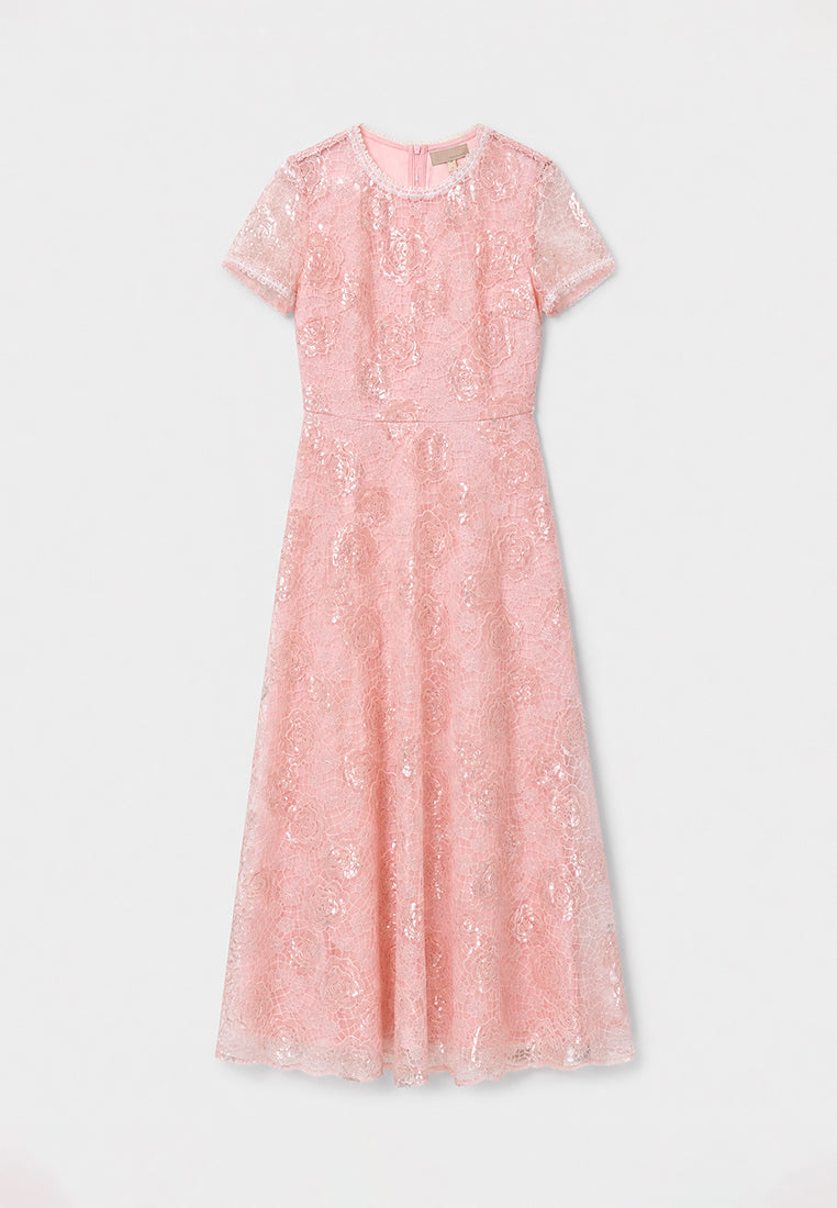 Rosé Florale Rhapsodie Dress