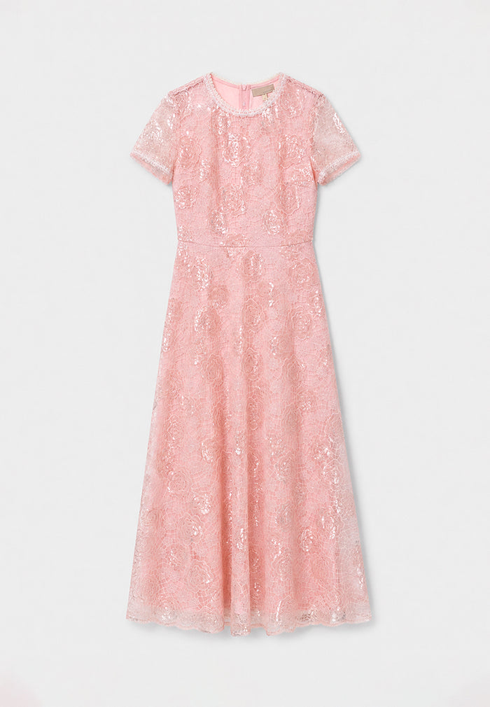 Rosé Florale Rhapsodie Dress