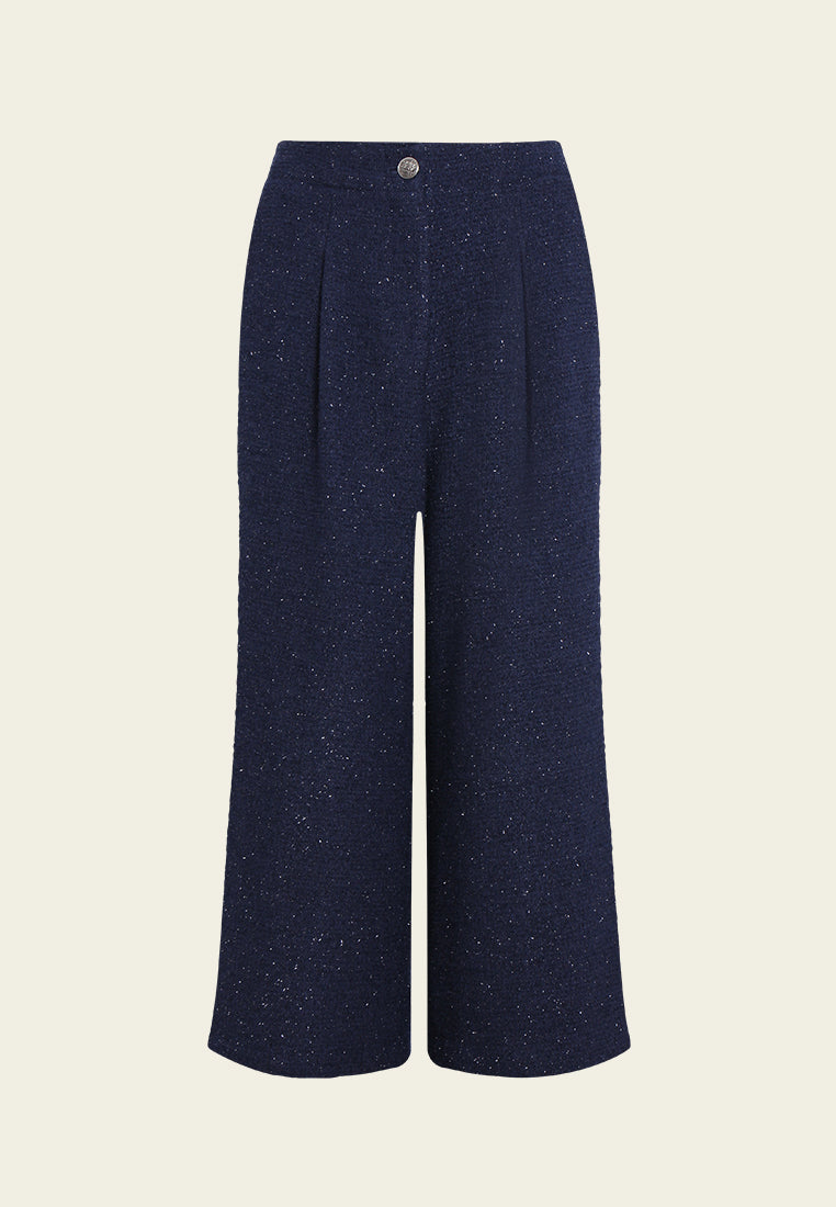 Bleu Profond Wide-Leg Trousers