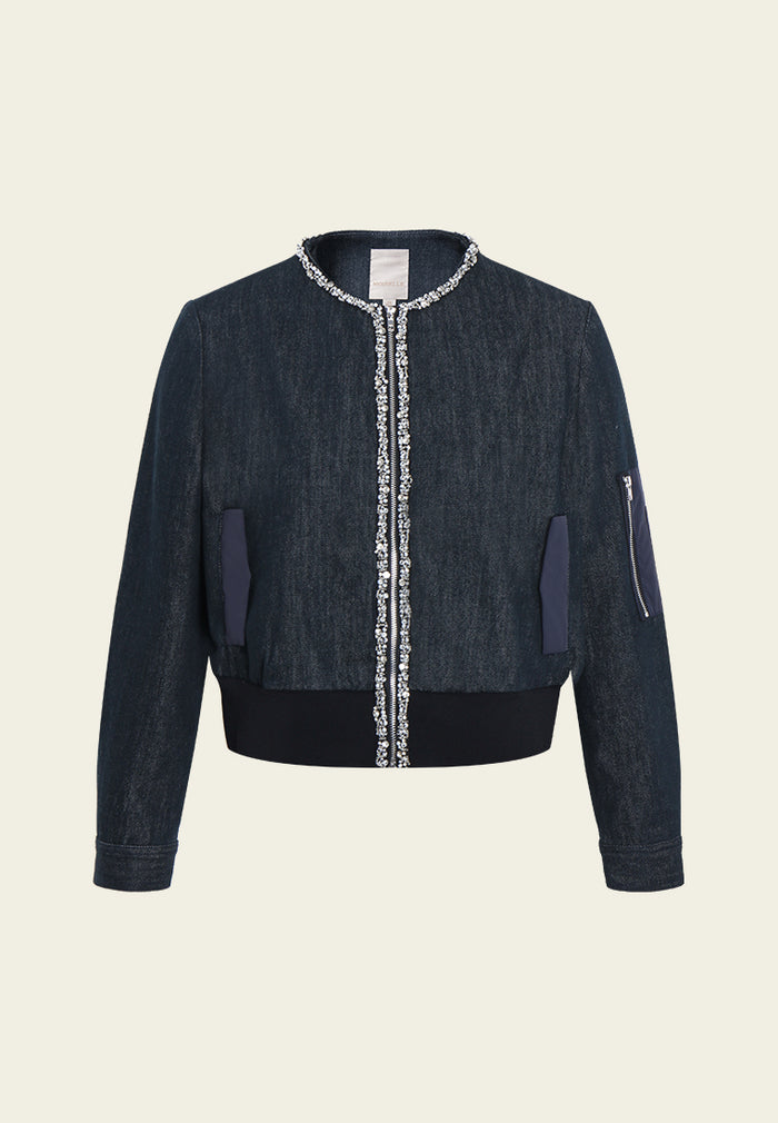 Denim Bijou Trim Jacket